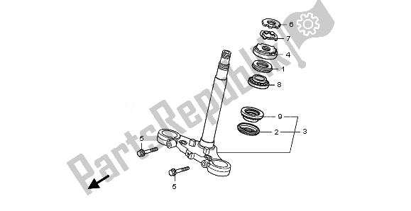 Todas las partes para Vástago De Dirección de Honda CBF 1000 2010