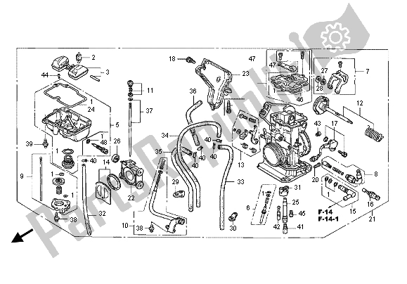 Todas las partes para Carburador de Honda CRF 450X 2012