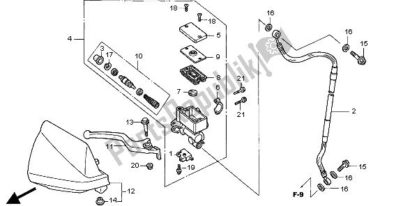 Tutte le parti per il Fr. Pompa Freno del Honda XR 400R 1997