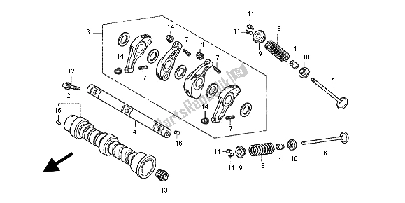Tutte le parti per il Albero A Camme E Valvola del Honda NC 700 XD 2012
