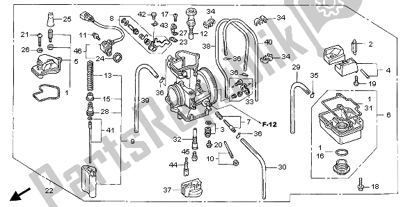 Tutte le parti per il Carburatore del Honda CR 125R 2007