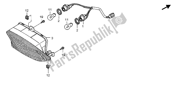 Todas las partes para Luz De La Cola de Honda CBR 1000F 1999