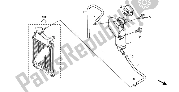 All parts for the Reserve Tank of the Honda NHX 110 WH 2008