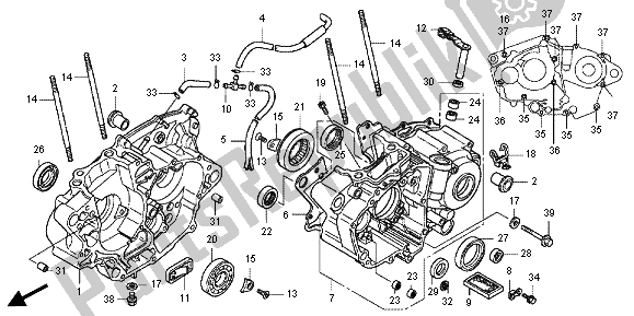 Alle onderdelen voor de Carter van de Honda CRF 150R SW 2012