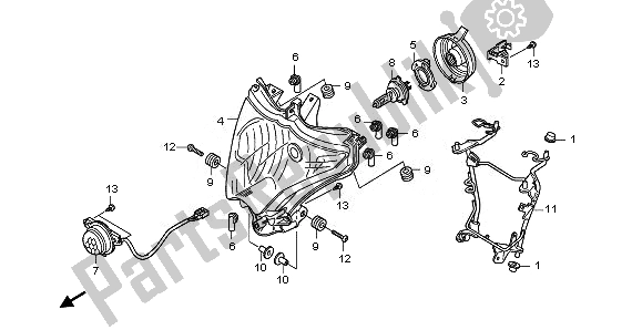 Todas las partes para Faro (eu) de Honda CB 1000 RA 2011