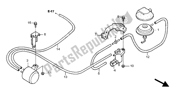 All parts for the Solenoid Valve of the Honda VTR 1000 SP 2000