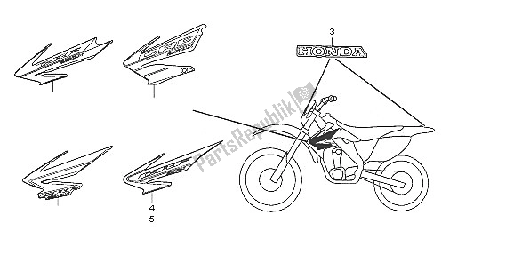 All parts for the Mark of the Honda CRF 250X 2005