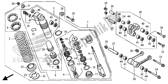 Todas las partes para Cojín Trasero de Honda CRF 150 RB LW 2014