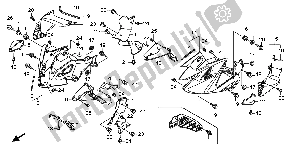 Todas las partes para Capucha Media de Honda NT 700 VA 2009