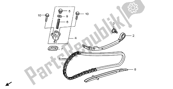 Alle onderdelen voor de Nokkenketting & Spanner van de Honda NSS 250S 2008