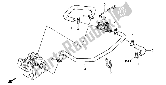All parts for the Air Injection Valve of the Honda VFR 800A 2009