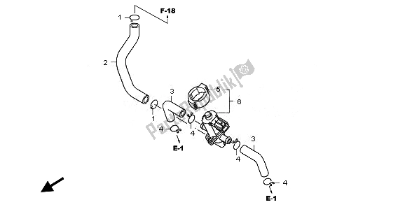 All parts for the Air Injection Control Valve of the Honda CBR 1000 RA 2010