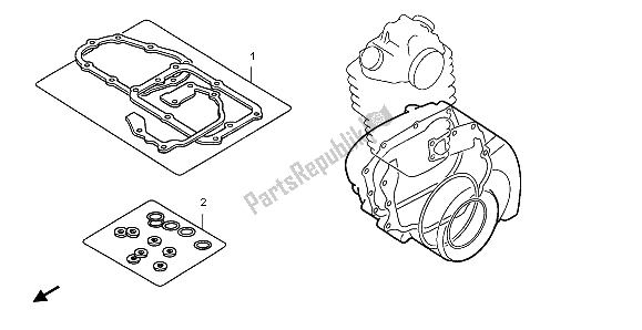 Alle onderdelen voor de Eop-2 Pakkingset B van de Honda TRX 250 EX Sporttrax 2001