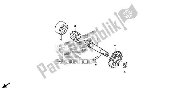 All parts for the Oil Pump of the Honda CRF 450R 2013