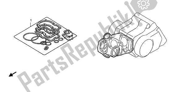 All parts for the Eop-1 Gasket Kit A of the Honda ANF 125 2010