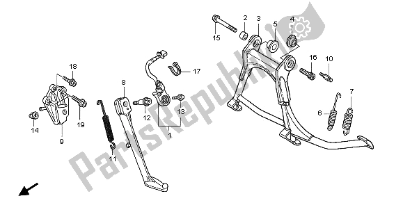 Tutte le parti per il In Piedi del Honda GL 1800A 2003