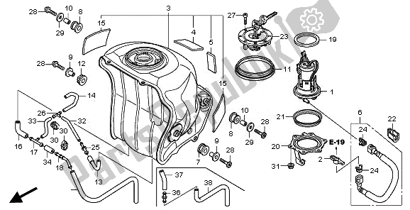 Toutes les pièces pour le Réservoir De Carburant Et Pompe à Carburant du Honda CBR 1000 RA 2011