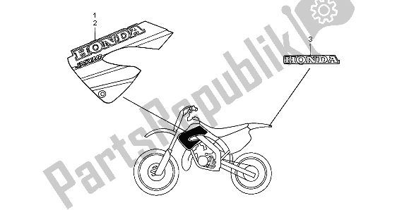 All parts for the Mark of the Honda CR 250R 2001