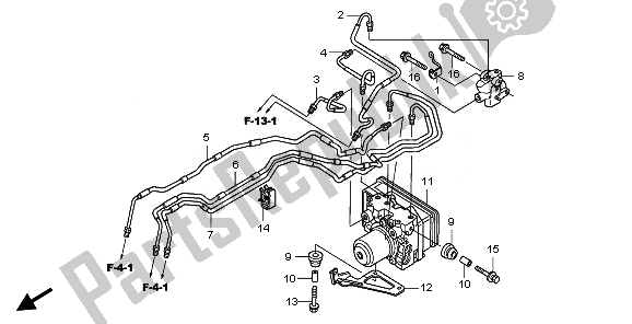 Tutte le parti per il Modulatore Abs del Honda CBF 1000 SA 2008