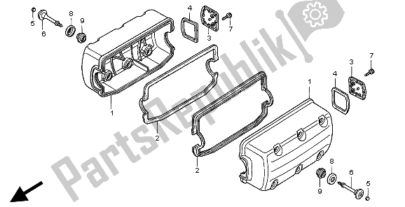 Tutte le parti per il Coperchio Della Testata del Honda GL 1500C 1998
