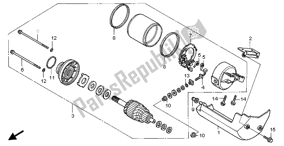 Toutes les pièces pour le Démarreur du Honda VT 125C 1999