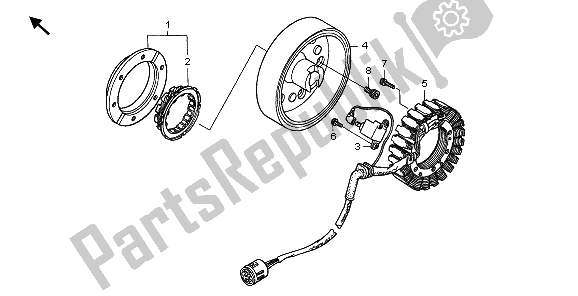 All parts for the Generator of the Honda TRX 450 FE Fourtrax Foreman ES 2003