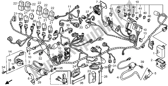 Toutes les pièces pour le Faisceau De Câbles du Honda XL 1000 VA 2008