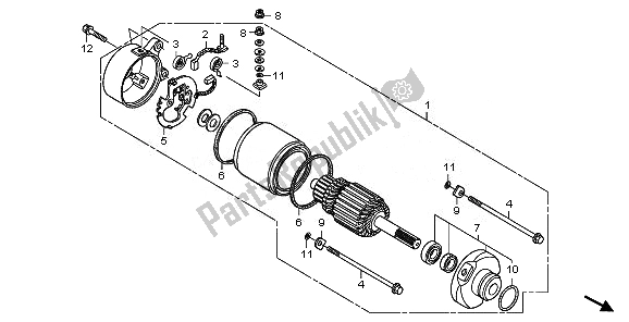 Todas las partes para Motor De Arranque de Honda TRX 250X 2011