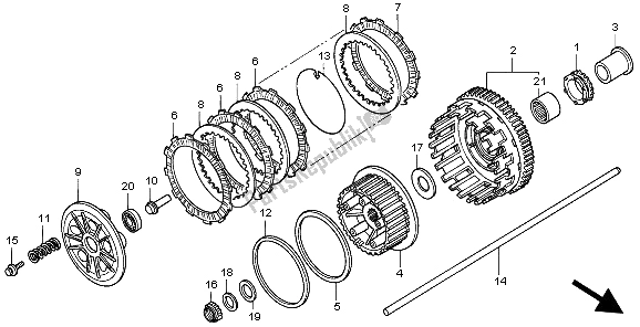 Toutes les pièces pour le Embrayage du Honda CBR 1100 XX 1998