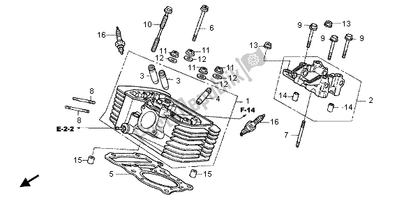 Toutes les pièces pour le Culasse Arrière du Honda VT 750C 2006