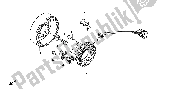 Todas las partes para Generador de Honda XR 650R 2002