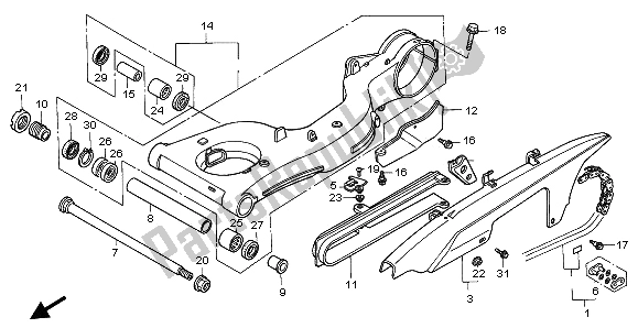 Todas las partes para Basculante de Honda VFR 750F 1996