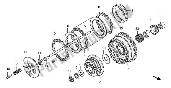 All parts for the Clutch of the Honda CB 1000R 2011