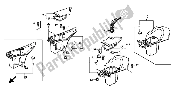 Tutte le parti per il Tasca Per Carenatura del Honda NT 700V 2010