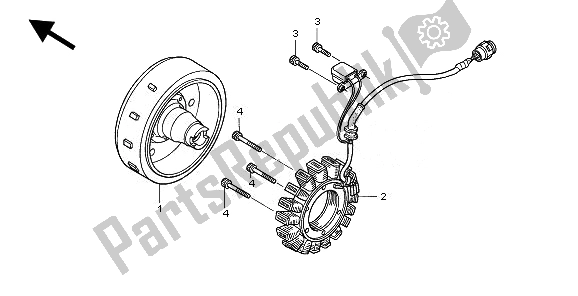 All parts for the Generator of the Honda TRX 680 FA Fourtrax Rincon 2010