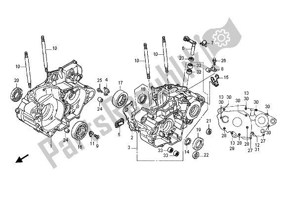 Todas las partes para Caja Del Cigüeñal de Honda CRF 450X 2012