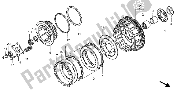 Todas as partes de Embreagem do Honda CB 750F2 1997