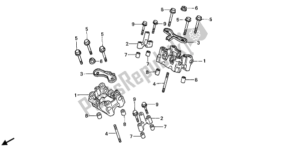 Tutte le parti per il Supporto Albero A Camme del Honda VT 600 1992