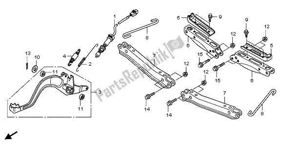 All parts for the Pedal & Step of the Honda TRX 420 FA Fourtrax Rancher AT 2011