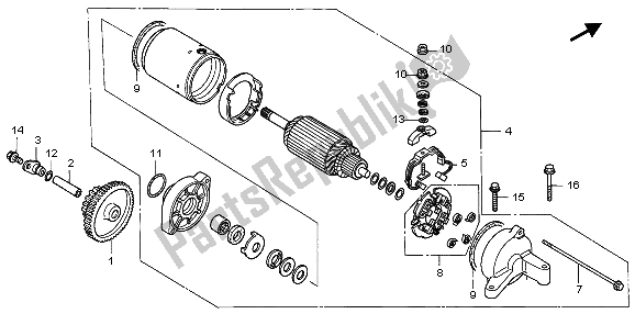 Todas las partes para Motor De Arranque de Honda CBR 1000F 1999