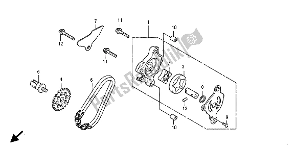 Todas las partes para Bomba De Aceite de Honda SH 300R 2012