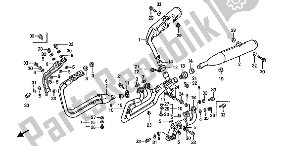 Todas las partes para Silenciador De Escape de Honda ST 1100A 1993