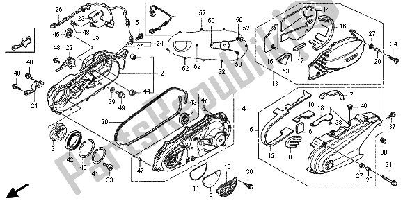 Toutes les pièces pour le Bras Oscillant du Honda FJS 600A 2012