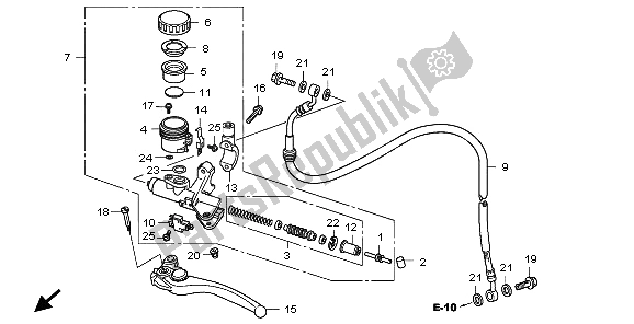 Todas las partes para Cilindro Maestro Del Embrague de Honda CB 1000R 2009