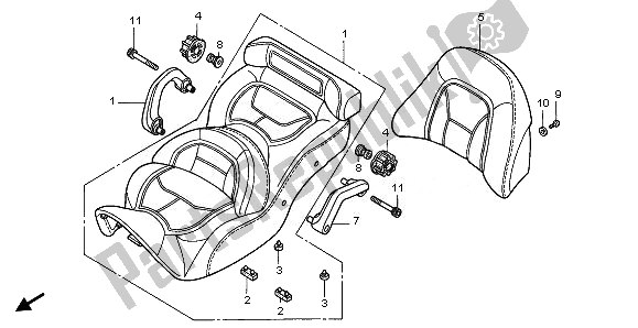 Tutte le parti per il Posto A Sedere del Honda GL 1800 2008