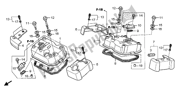 Tutte le parti per il Coperchio Della Testata del Honda VT 750C2 2008