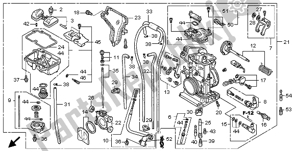All parts for the Carburetor of the Honda CRF 250R 2009