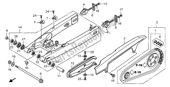 Todas as partes de Braço Oscilante do Honda CBF 1000 FS 2011