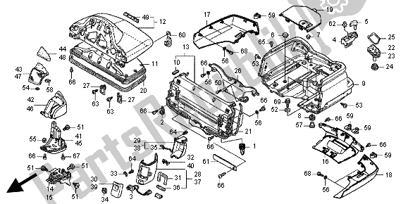 Alle onderdelen voor de Kofferbak van de Honda GL 1800 2012