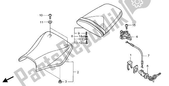 All parts for the Seat of the Honda CBR 1000 RR 2006